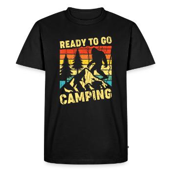 Ready To Go Camping Funny Bigfoot Campingcampersca - Men's Premium Organic T-Shirt - black - Front - Nico (187cm)