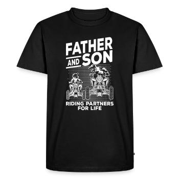 Quad Père et fils Partenaires de conduite pour la vie - T-shirt Premium bio Homme - noir - Devant - Nico (187cm)