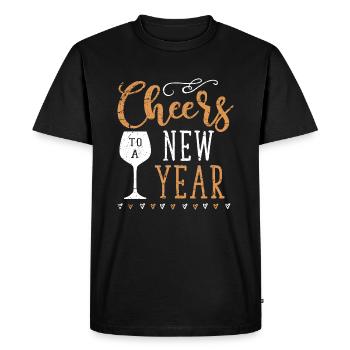 Le réveillon du Nouvel An acclame une nouvelle année 2021 heureuse nouvelle - T-shirt Premium bio Homme - noir - Devant - Nico (187cm)
