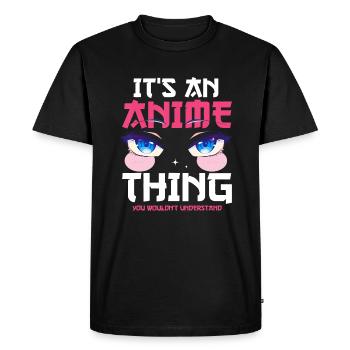 C’est un truc d’anime que vous ne comprendriez pas avec A - T-shirt Premium bio Homme - noir - Devant - Nico (187cm)