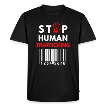 Sensibilisation à la traite des personnes End It Not For Sale St - T-shirt Premium bio Homme - noir - Devant - Nico (187cm)