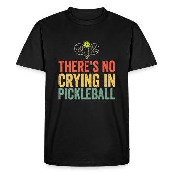 Il n’y a pas de pleurs dans Pickleballpeace love pickleba - T-shirt Premium bio Homme - noir - Devant - Nico (187cm)