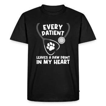 Funny Veterinary Assistant Men Women Paw Vet Techn - Men's Premium Organic T-Shirt - black - Front - Nico (187cm)