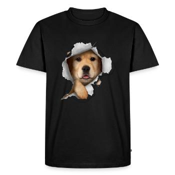 Tshirt Golden Retriever, Chemise Golden Dog, Dog Tsh - T-shirt Premium bio Homme - noir - Devant - Nico (187cm)