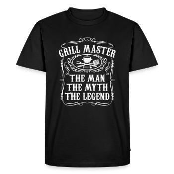 Grill Master L’homme La légende du mythe Drôle BBQ Smo - T-shirt Premium bio Homme - noir - Devant - Nico (187cm)