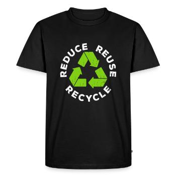 Réduire le T-shirt Recycle Recycle Jour de la Terre 2022célébra - T-shirt Premium bio Homme - noir - Devant - Nico (187cm)