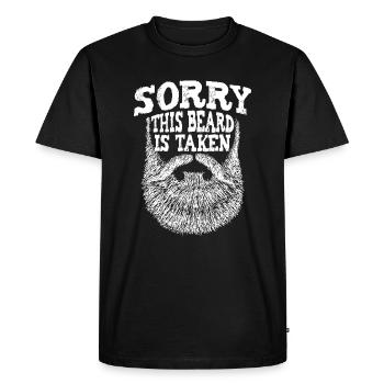 Mens Sorry This Beard Is Taken - Beard Lover & Fac - T-shirt Premium bio Homme - noir - Devant - Nico (187cm)
