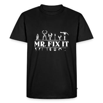 Mens Mr. Fix It for a Handyman Craftsman - Men's Premium Organic T-Shirt - black - Front - Nico (187cm)