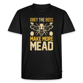Obéissez aux abeilles, faites plus d’hydromel Giftdaylovemeadistma - T-shirt Premium bio Homme - noir - Devant - Nico (187cm)