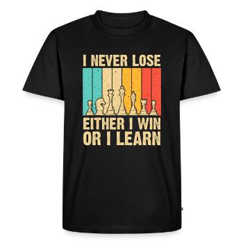 Cool Chess Lover Art For Men Women Kid Novelty Che - Men's Premium Organic T-Shirt - black - Front - Nico (187cm)
