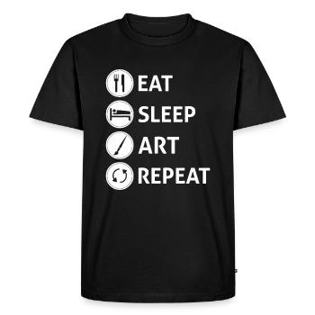 Cette flèche qui vous déteste - Funny Archery - T-shirt Premium bio Homme - noir - Devant - Nico (187cm)