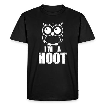 I'm A Hoot! Funny Cute Owl Nocturnal Bird Predator - Men's Premium Organic T-Shirt - black - Front - Nico (187cm)