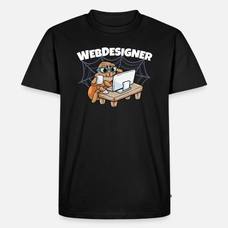 Webdesign Spider Programmation Programmeur IT - T-shirt Premium bio Homme - noir