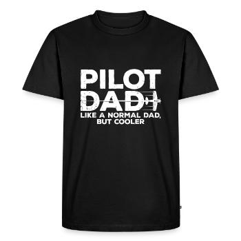 Funny Pilot Art For Dad Men Aviation Airplane Airc - Men's Premium Organic T-Shirt - black - Front - Nico (187cm)