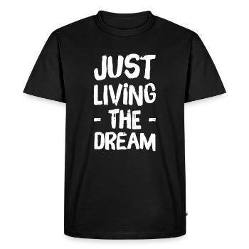 Vivre le rêve - T-shirt Premium bio Homme - noir - Devant - Nico (187cm)