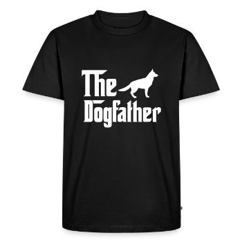 The Dogfather German Shepherd Art - Men's Premium Organic T-Shirt - black - Front - Nico (187cm)