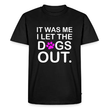 C’était moi j’ai laissé les chiens sortir chiot petlyricsaccrocheur - T-shirt Premium bio Homme - noir - Devant - Nico (187cm)