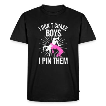 Wrestling Boy Définition Sports drôles - T-shirt Premium bio Homme - noir - Devant - Nico (187cm)