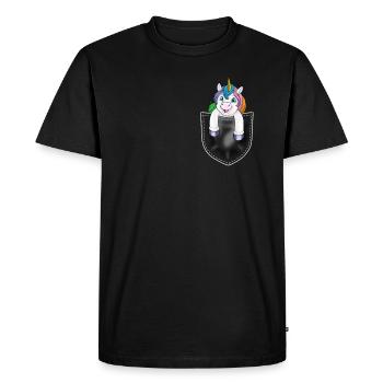 Conte de fées Créature mythique Licorne Fan Idée cadeau - T-shirt Premium bio Homme - noir - Devant - Nico (187cm)