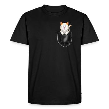 Location de chats Cadeau Propriétaire de Chat - T-shirt Premium bio Homme - noir - Devant - Nico (187cm)
