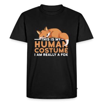 This Is My Human Costume I'm Really A Fox Hallowee - Men's Premium Organic T-Shirt - black - Front - Nico (187cm)