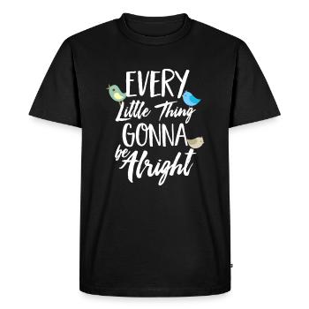 Chaque petite chose va bien se passer 3 Lil Birds - T-shirt Premium bio Homme - noir - Devant - Nico (187cm)