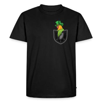 Funny Birds Cadeau de fête de la Saint-Patrick - T-shirt Premium bio Homme - noir - Devant - Nico (187cm)