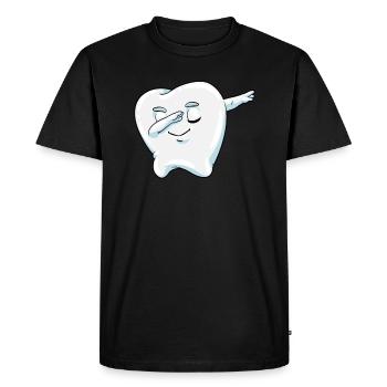 Dabbing Tooth Milk Tooth Dentist Cadeau - T-shirt Premium bio Homme - noir - Devant - Nico (187cm)