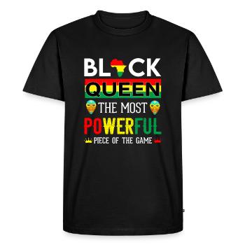 Black Queen The Most Powerful Piece in The Game Wo - Men's Premium Organic T-Shirt - black - Front - Nico (187cm)