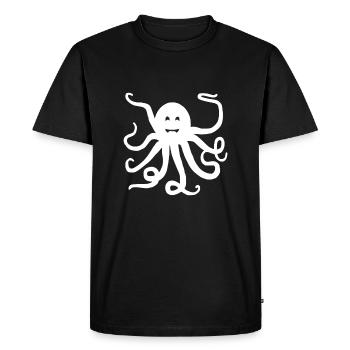 Octopus Tie Dye Festival Raver Funny Groovy Animal - Men's Premium Organic T-Shirt - black - Front - Nico (187cm)