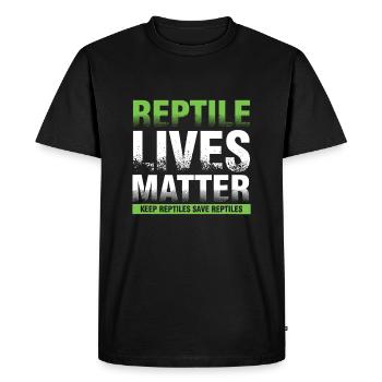 Reptile Lives Matter Herpetologist Vet Herping Rep - Men's Premium Organic T-Shirt - black - Front - Nico (187cm)