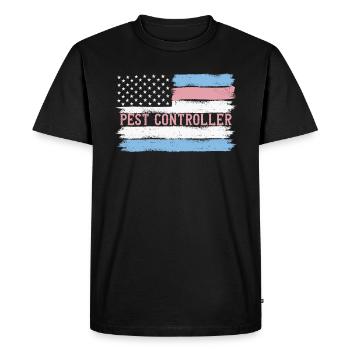 US Pride Exterminator Bug Killer Gift Idea - Men's Premium Organic T-Shirt - black - Front - Nico (187cm)