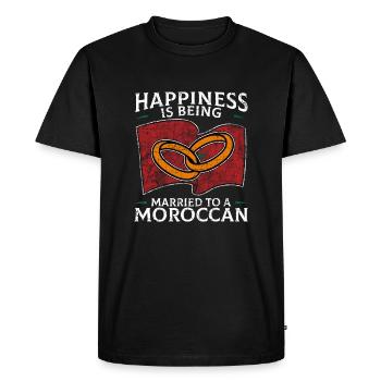Moroccan Marriage Morocco Roots Heritage Married F - Men's Premium Organic T-Shirt - black - Front - Nico (187cm)