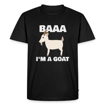 Baa I'm A Goat Costume Animal Funny Halloween Part - Men's Premium Organic T-Shirt - black - Front - Nico (187cm)