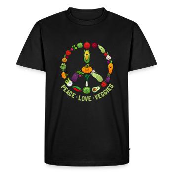 Drôle de cadeau végétarien Hommes Femmes Cool Vegan Veggiep - T-shirt Premium bio Homme - noir - Devant - Nico (187cm)