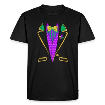 Mardi Gras Tuxedo Costume Gentlemen Carnival Parade C - T-shirt Premium bio Homme - noir - Devant - Nico (187cm)