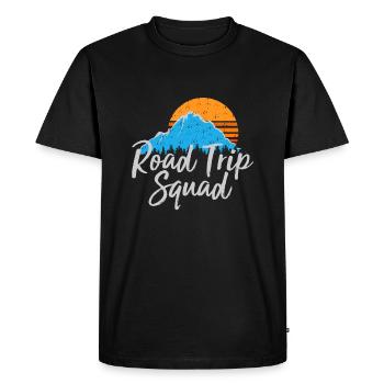 Road Trip Squad | Tour itinérant Souvenir Giftjoyr - T-shirt Premium bio Homme - noir - Devant - Nico (187cm)