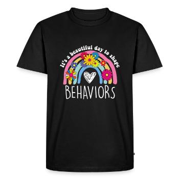 It's Beautiful Day To Shape Behaviors ABA Therapis - Men's Premium Organic T-Shirt - black - Front - Nico (187cm)