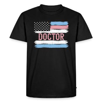 US Pride Physician Medic Doc Gift Idea - Men's Premium Organic T-Shirt - black - Front - Nico (187cm)