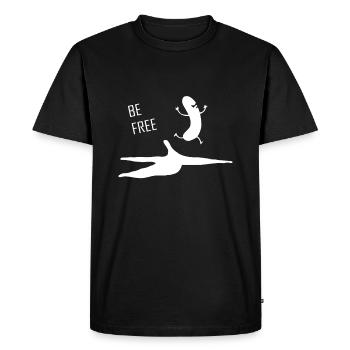 Soyez libre Banane | Drôle d’homme banane | Courir Banana - T-shirt Premium bio Homme - noir - Devant - Nico (187cm)