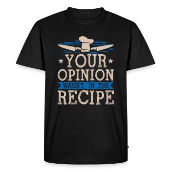 Cuisiner votre opinion n’était pas dans la recette Chef Coo - T-shirt Premium bio Homme - noir - Devant - Nico (187cm)