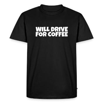 Taxi Bus Driver Chauffeur Coffee Lover Gift - Men's Premium Organic T-Shirt - black - Front - Nico (187cm)