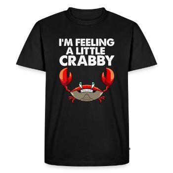 Funny Crab Design For Men Women Crabby Crabbing Cr - Men's Premium Organic T-Shirt - black - Front - Nico (187cm)