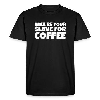 Adulte Humour Ironique Perv Café Amoureux Cadeau - T-shirt Premium bio Homme - noir - Devant - Nico (187cm)