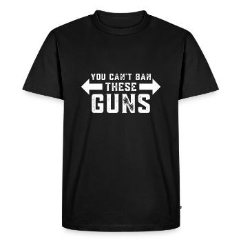 L’haltérophilie ne peut pas interdire ces armes Développé couché Wei - T-shirt Premium bio Homme - noir - Devant - Nico (187cm)