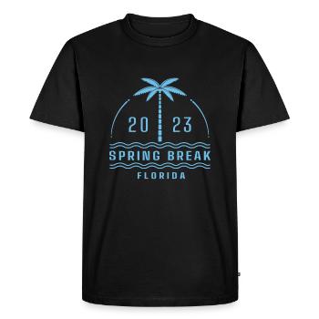 Idée de vacances à la plage pendant la semaine de relâche - Florid - T-shirt Premium bio Homme - noir - Devant - Nico (187cm)