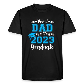 Proud Dad of a Class of 2023 Graduate Senior 23 Gr - Men's Premium Organic T-Shirt - black - Front - Nico (187cm)