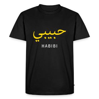 Idée arabe Habibi | Habibi - T-shirt Premium bio Homme - noir - Devant - Nico (187cm)
