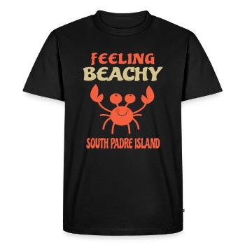 Vacances à South Padre Island - Voyage en famille au Texas - T-shirt Premium bio Homme - noir - Devant - Nico (187cm)