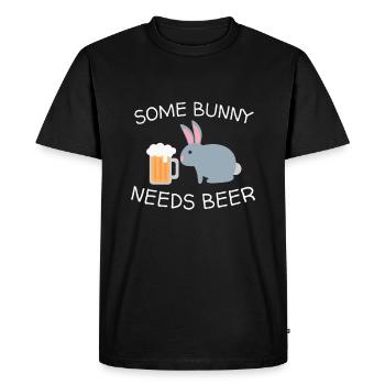 Some Bunny Needs Beer Funny Easter Drinking - Men's Premium Organic T-Shirt - black - Front - Nico (187cm)